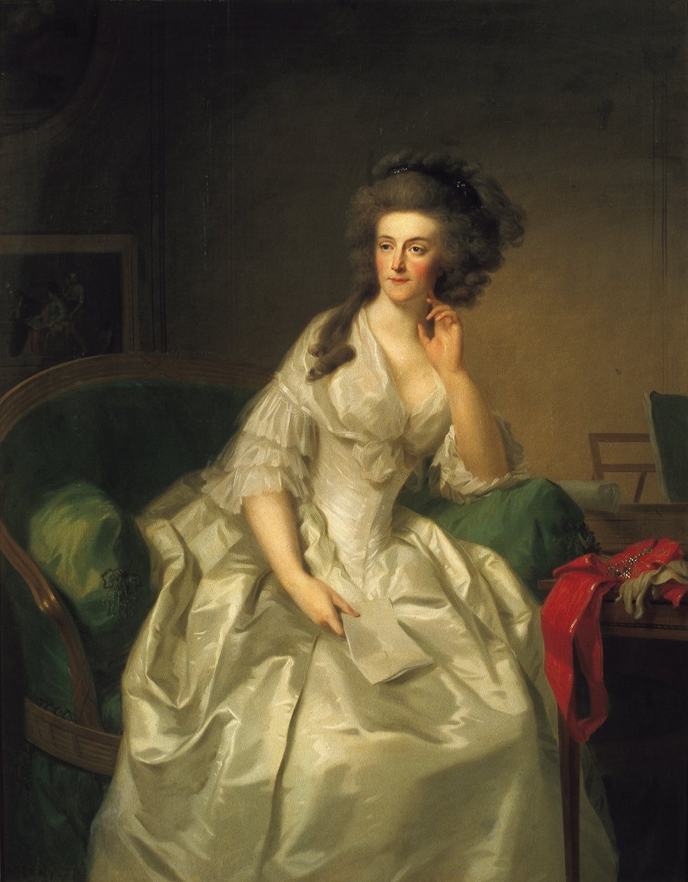 Porträtt av prinsessan Frederika Sophia Wilhelmina (1751-1820) av Johann Friedrich August Tischbein