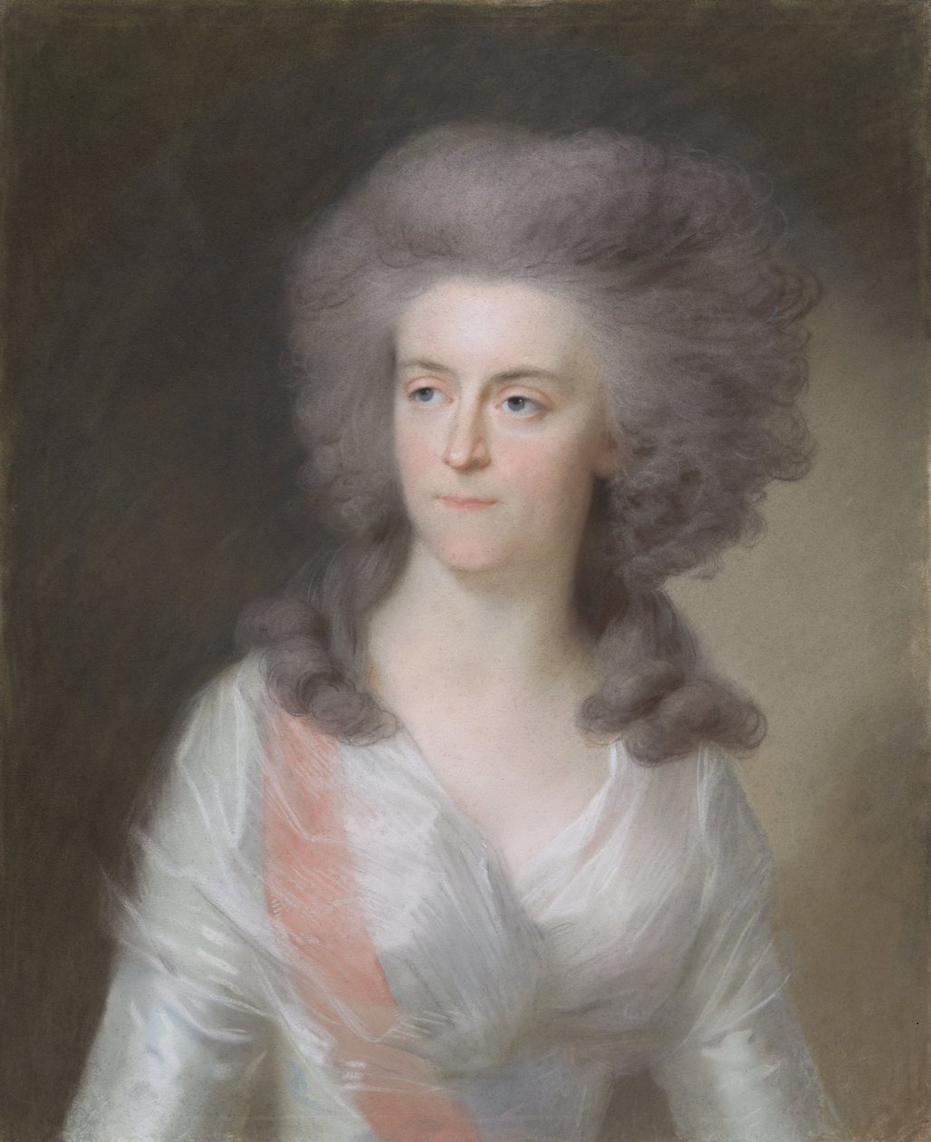 Wilhelmina av Preussen, prinsessa av Orange, 1785-95 (pastell på pergament) av Johann Friedrich August Tischbein