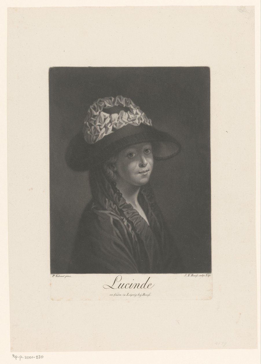 Porträtt av Lucinde av Johann Friedrich Bause