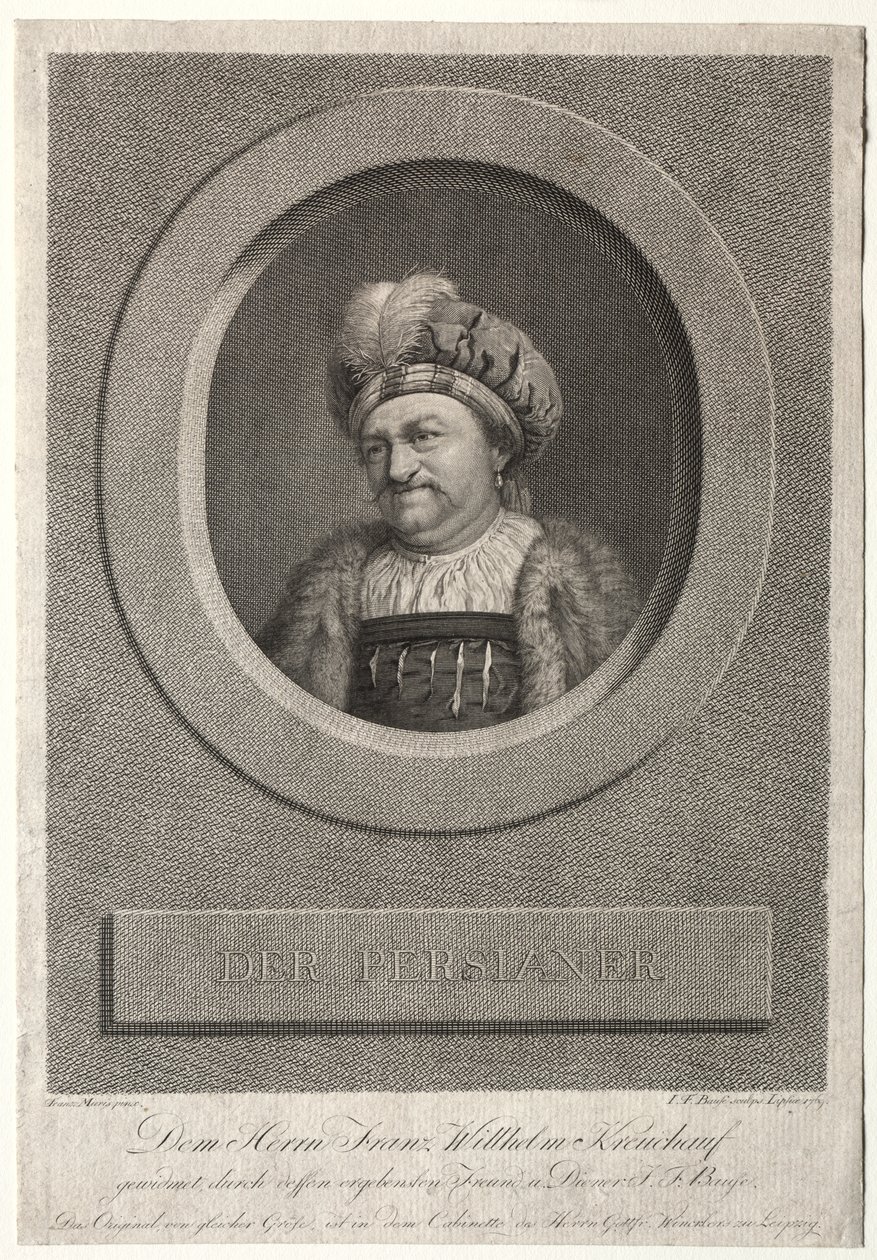 Persern - Porträtt av Franz Wilhelm Kreuchauf av Johann Friedrich Bause