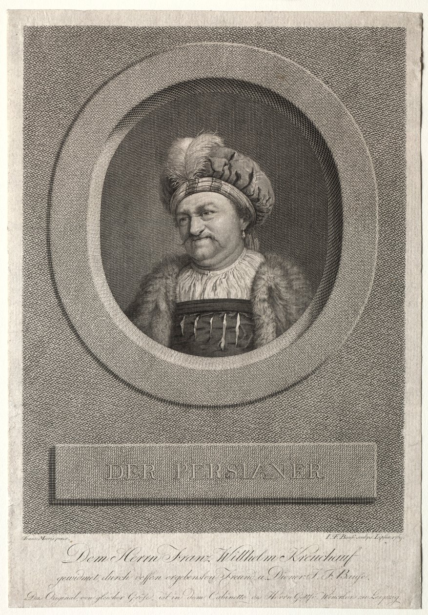 Persern - Porträtt av Franz Wilhelm Kreuchauf, 1869. av Johann Friedrich Bause