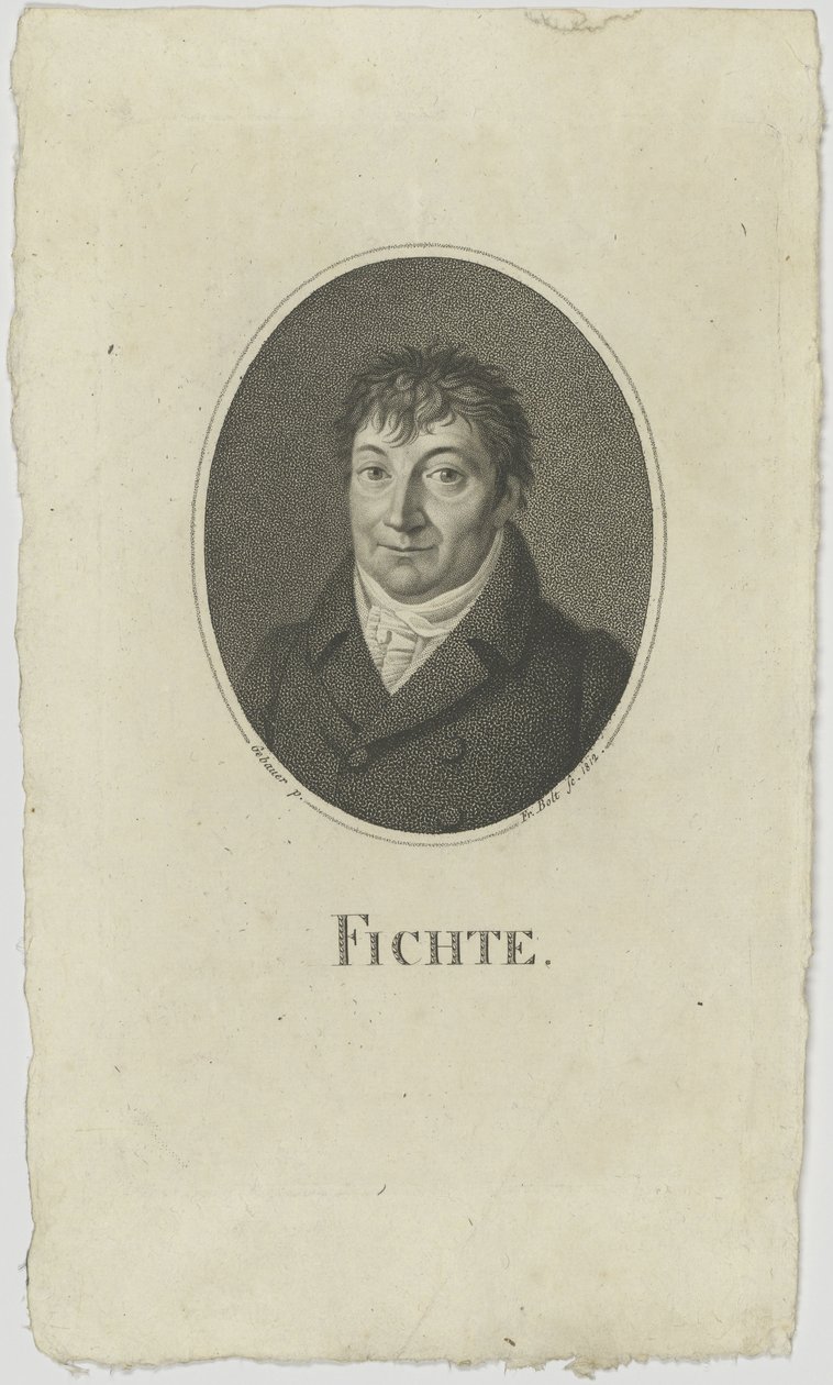 Porträtt av Johann Gottlieb Fichte 1762-1814, 1812. av Johann Friedrich Bolt