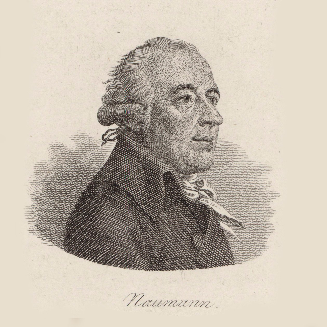 Porträtt av kompositören Johann Gottlieb Naumann 1741-1801. av Johann Friedrich Bolt