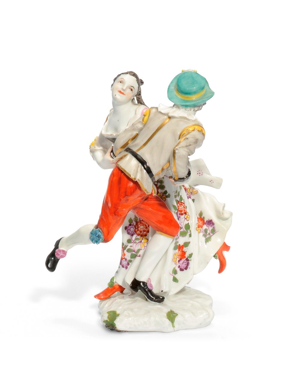 Meissen grupp av tyrolska dansare, ca 1740 (porslin) av Johann Friedrich Eberlein