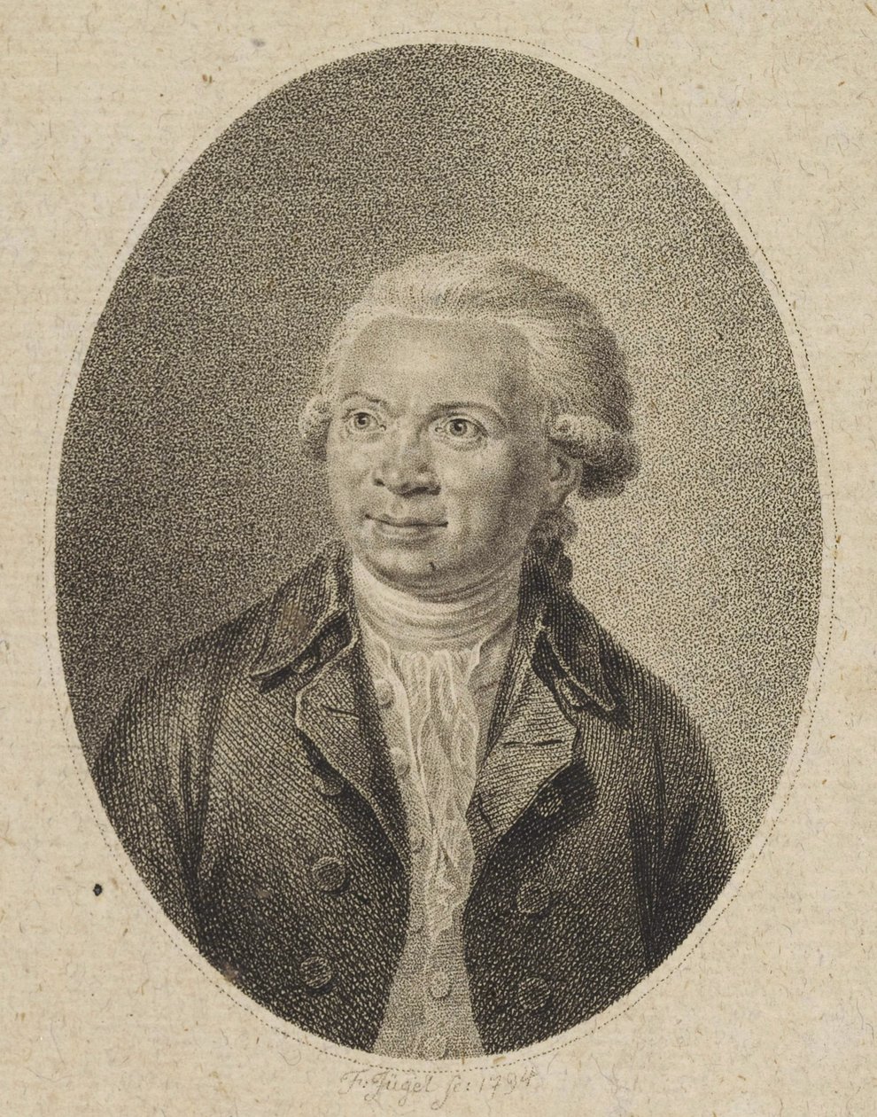 Porträtt av kompositören Johann Abraham Peter Schulz 1747-1800, 1794. av Johann Friedrich Jügel