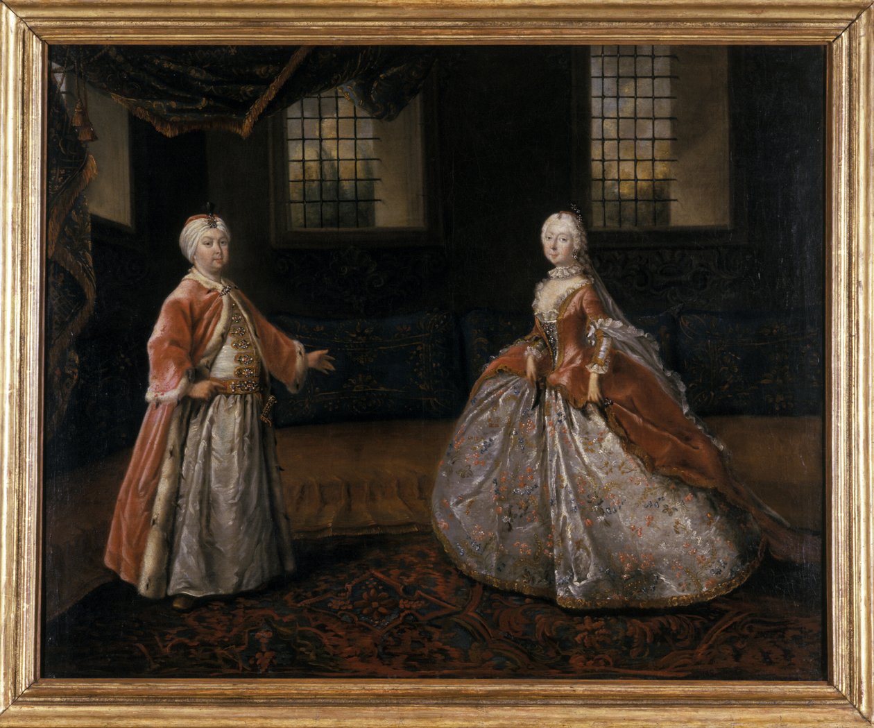 Porträtt av hertig Friedrich III av Sachsen-Gotha-Altenburg och hertiginnan Luise-Dorothee, 1760 av Johann Friedrich Loeber