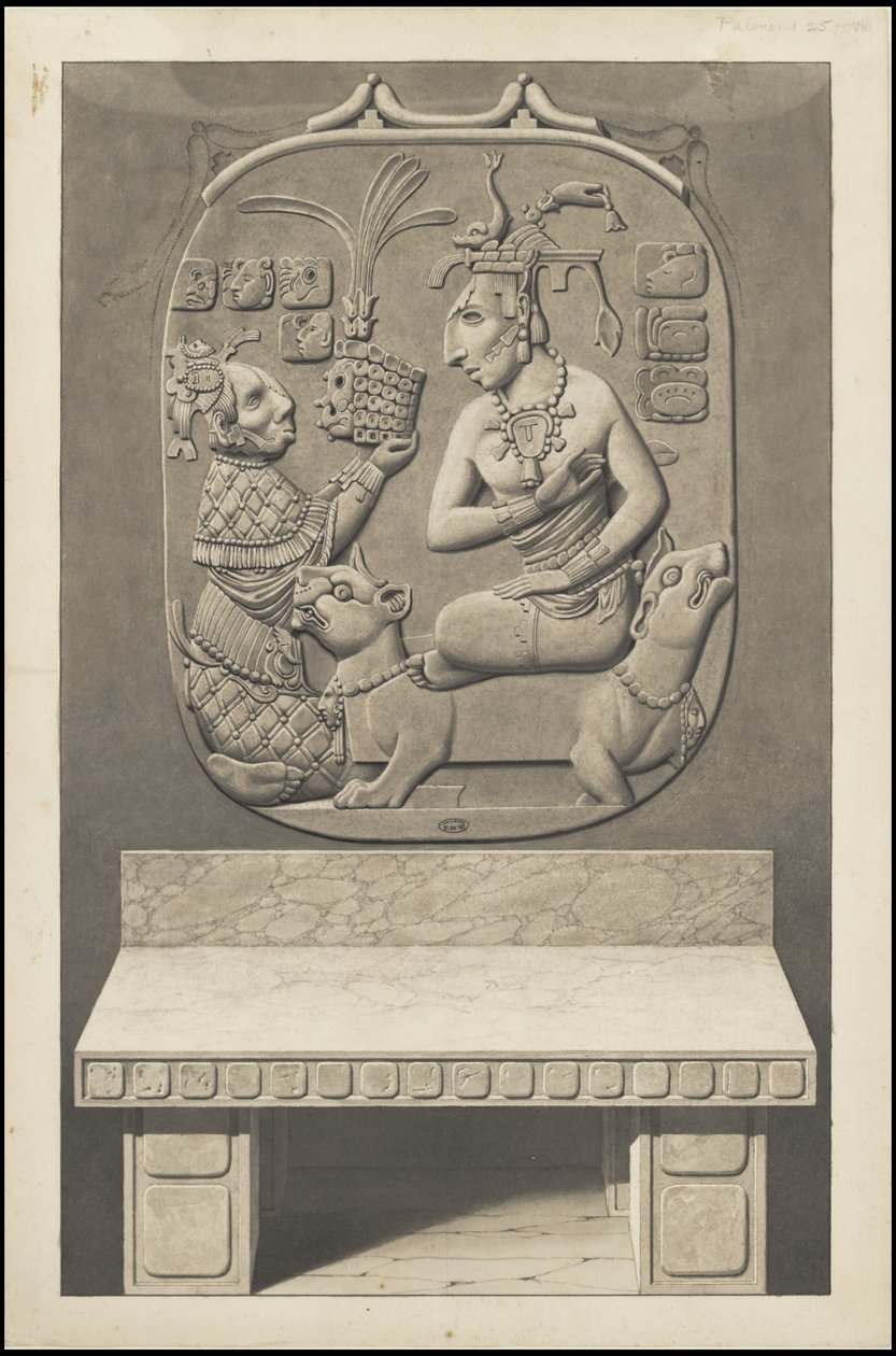 En samling av Waldecks originalkonstverk från Mesoamerika, ruta 13 av 22 av Johann Friedrich Maximilian von Waldeck