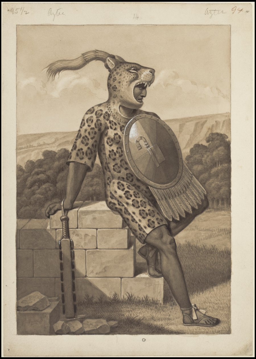 En samling av Waldecks originalkonstverk från Mesoamerika, ruta 3 av 22 av Johann Friedrich Maximilian von Waldeck