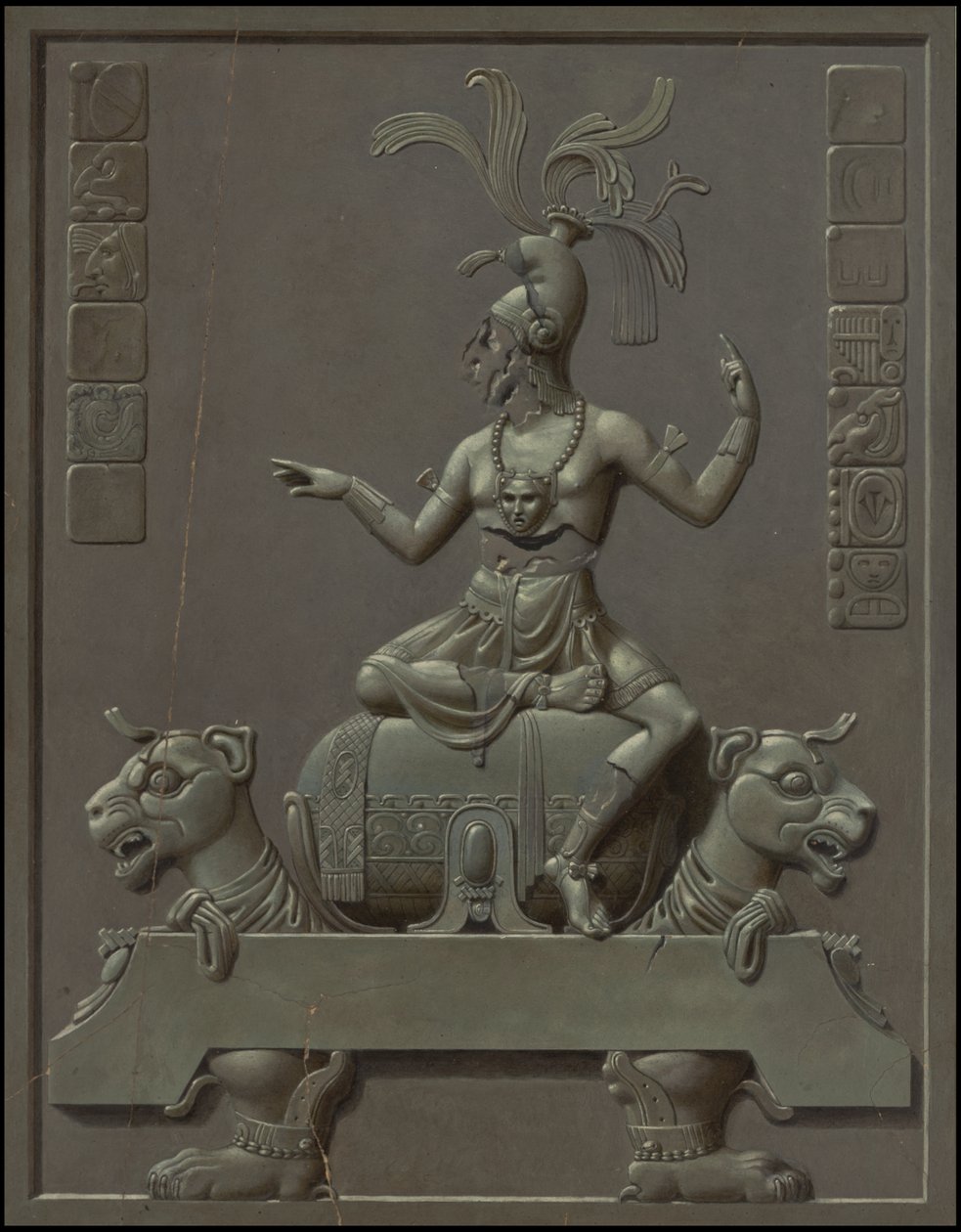 En samling av Waldecks originalkonstverk från Mesoamerika, ruta 7 av 22 av Johann Friedrich Maximilian von Waldeck