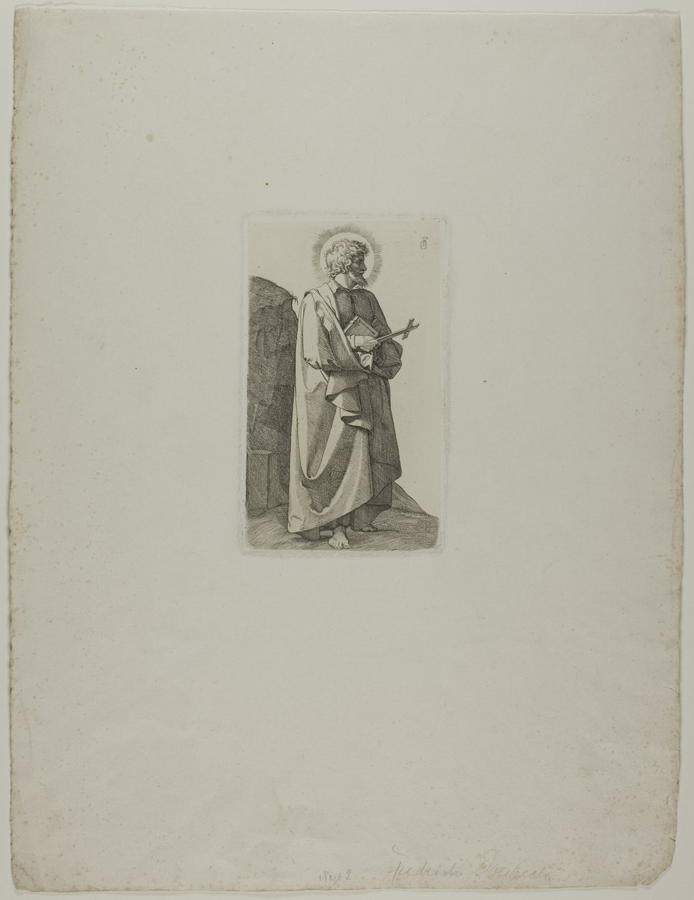 Sankt Philipp Neri med kors och bok av Johann Friedrich Overbeck