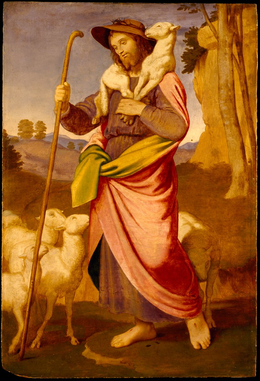 Den gode herden, tidigt 1860-tal. av Johann Friedrich Overbeck