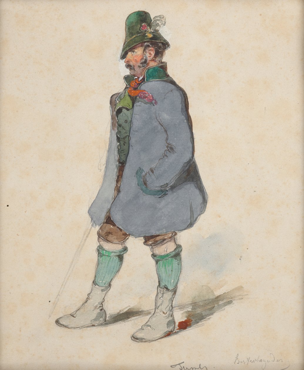 Bonde i Berchtesgadner-dräkt av Johann Friedrich Treml