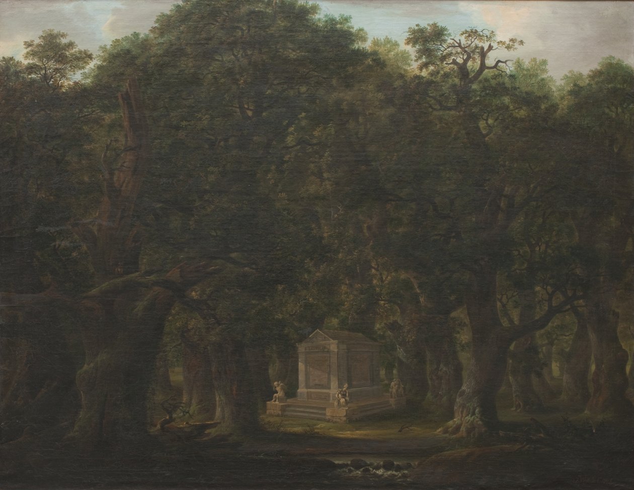 Monument i en ekskog av Johann Friedrich Weitsch