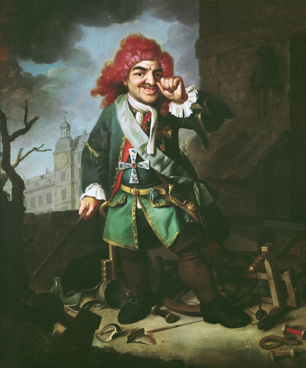 Porträtt av Clemens Perkeo, dåre vid hovet i Heidelberg av Johann Georg Dathan