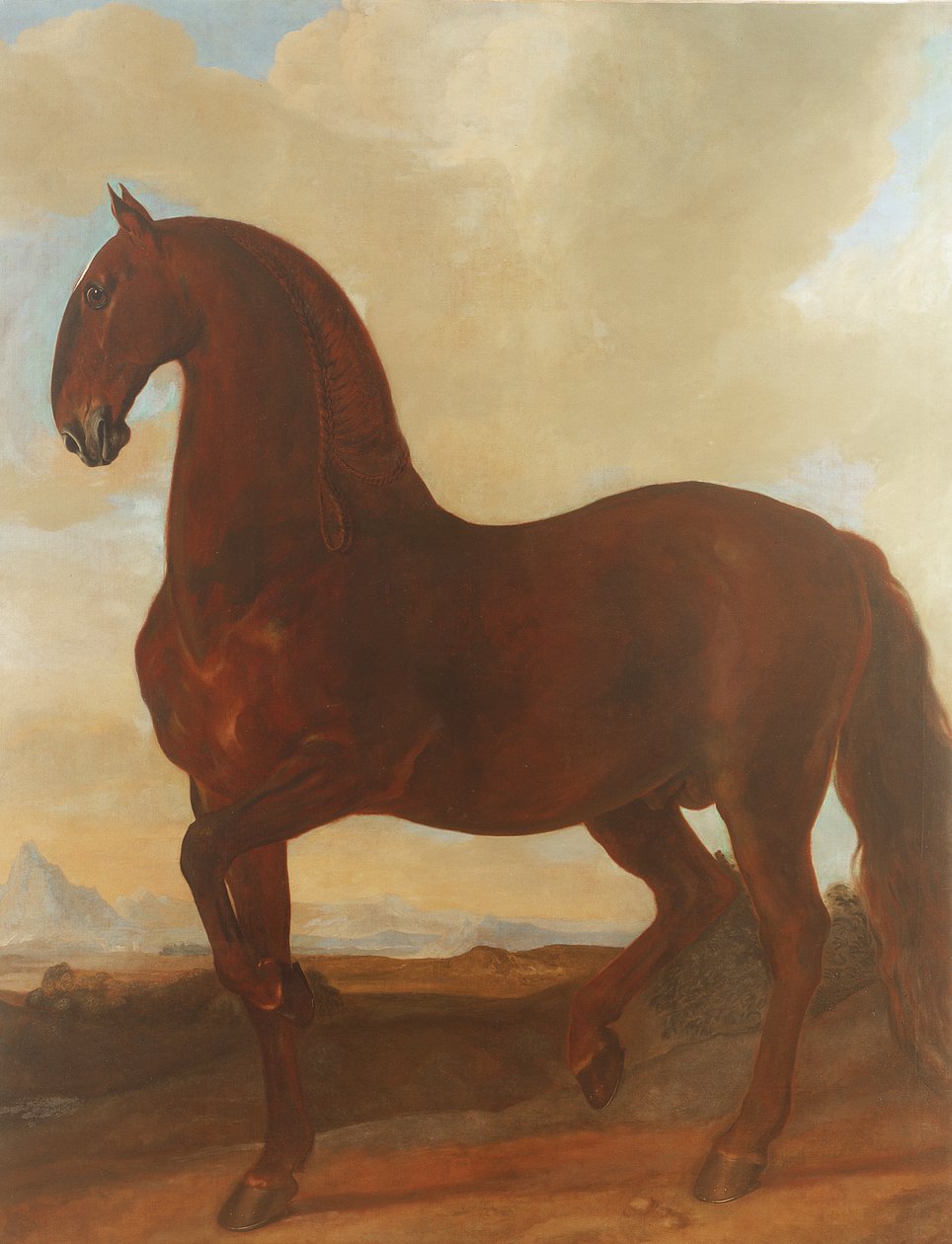 Bay Stallion vid Eisgruber Stud av Johann Georg Hamilton