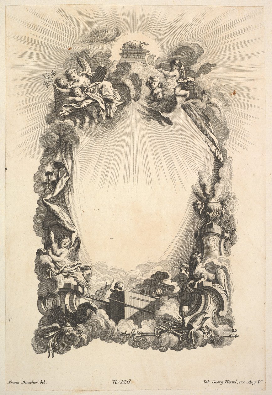 Förbundets ark, från Book of Cartouches, mitten av 1700-talet. av Johann Georg Hertel