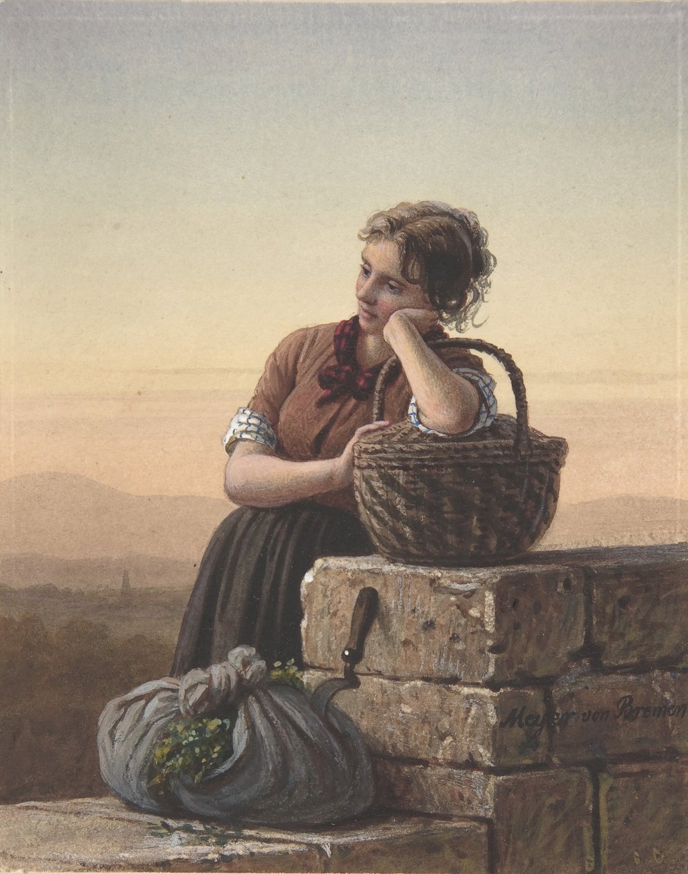 Återvänder hem, 1800-talet. av Johann Georg Meyer