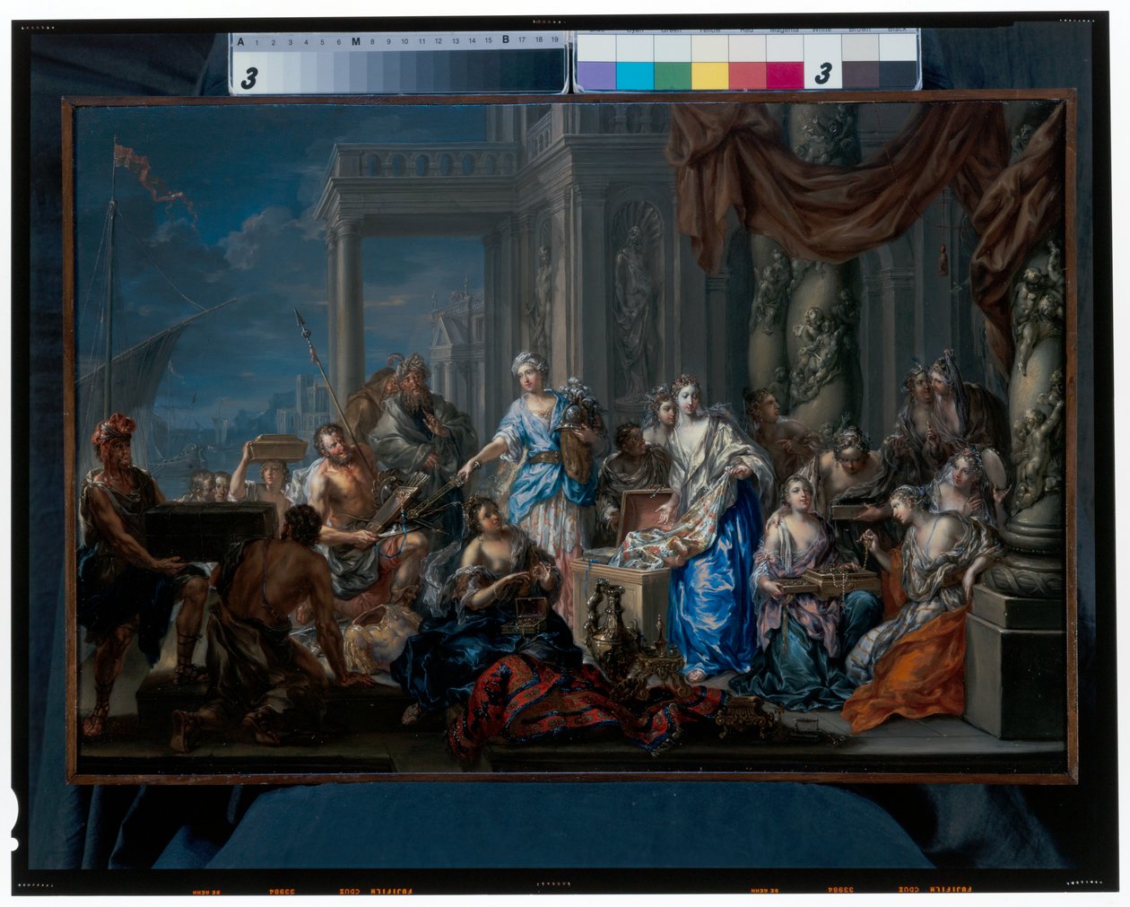 Akilles bland Lycomedes döttrar av Johann Georg Platzer