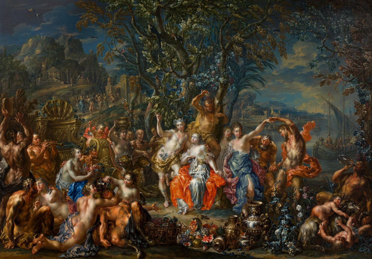 Bacchus och Ariadne av Johann Georg Platzer
