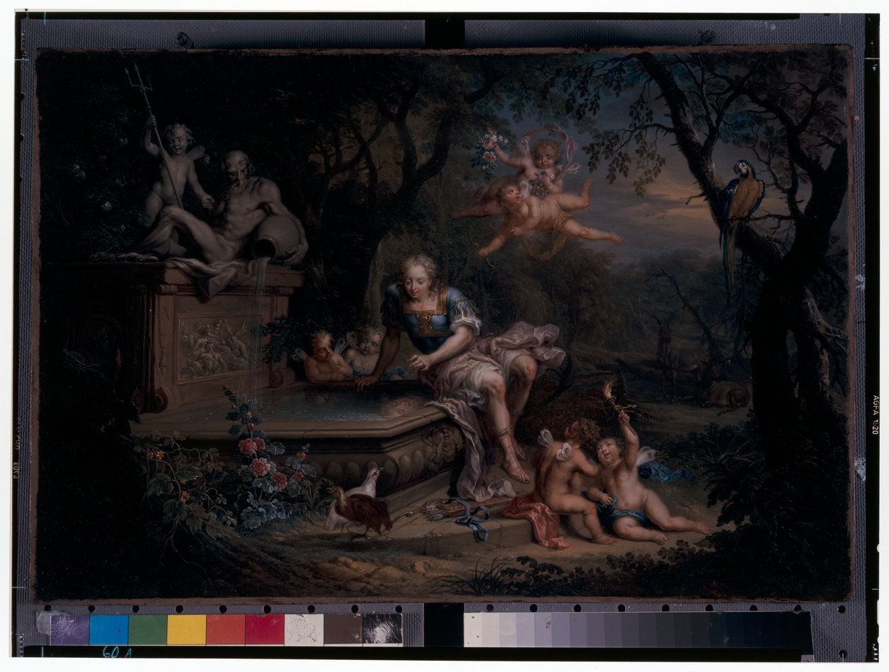 Narcissus reflekteras i en brunn av Johann Georg Platzer