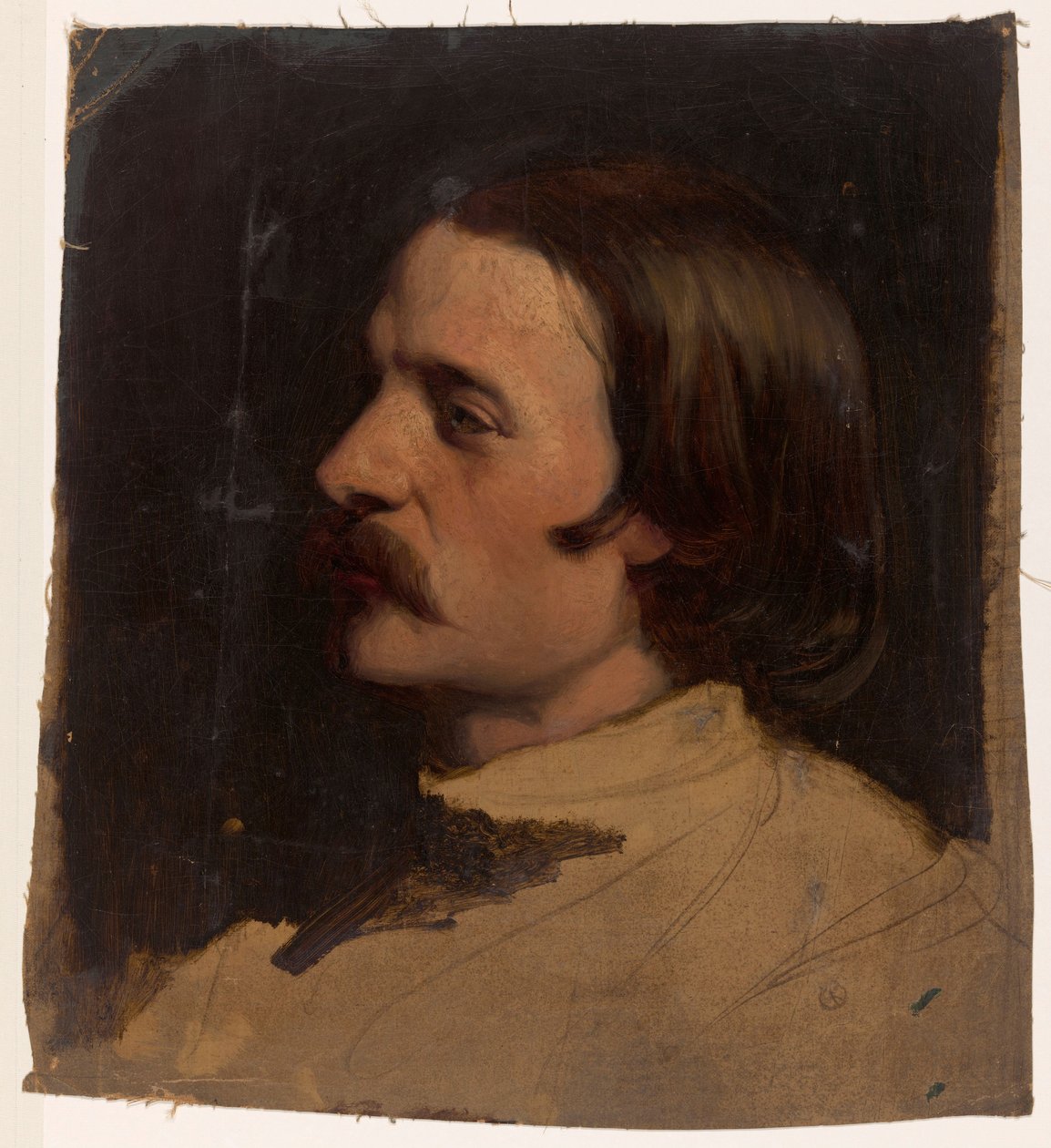 Studiehuvud till vänster av Johann Georg Schwartze