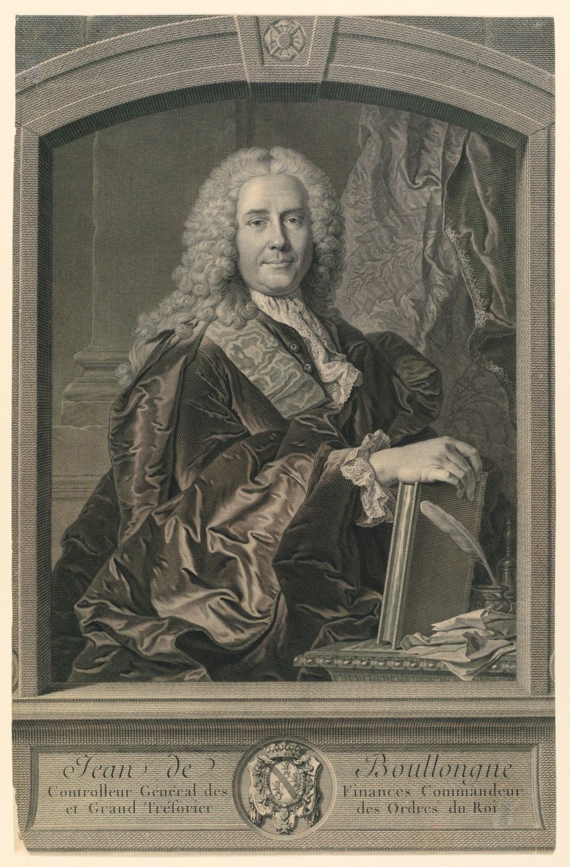 Porträtt av Jean de Boullongne av Johann Georg Wille