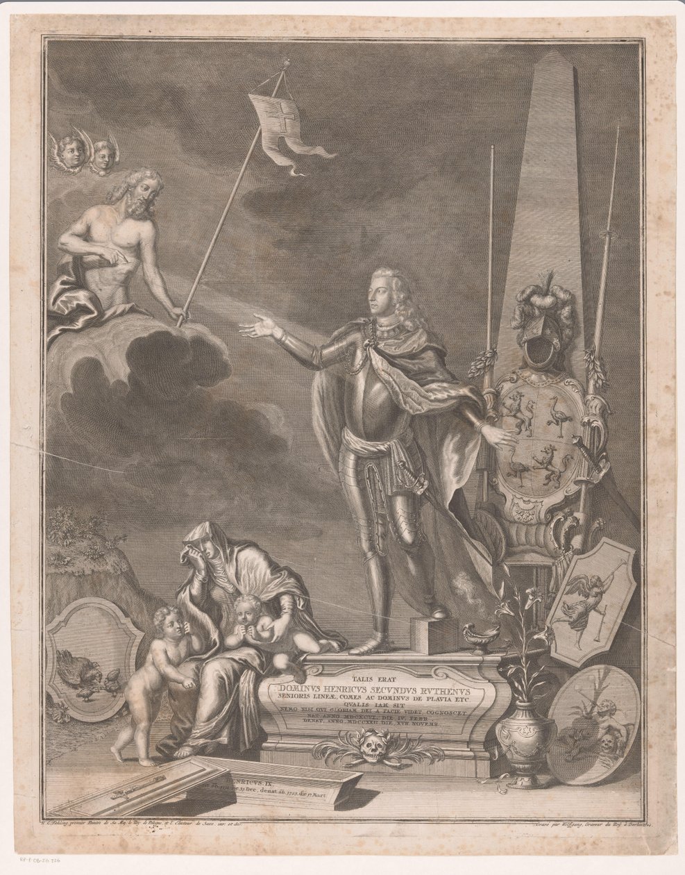 Monument till Heinrich II von Reuss-Obergreiz av Johann Georg Wolffgang