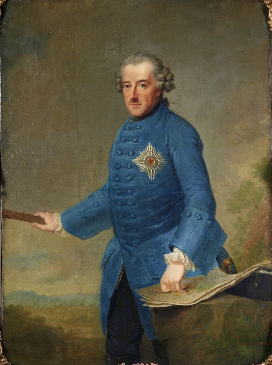 Porträtt av Fredrik II av Preussen 1712-1786, 1763. av Johann Georg Ziesenis the Younger
