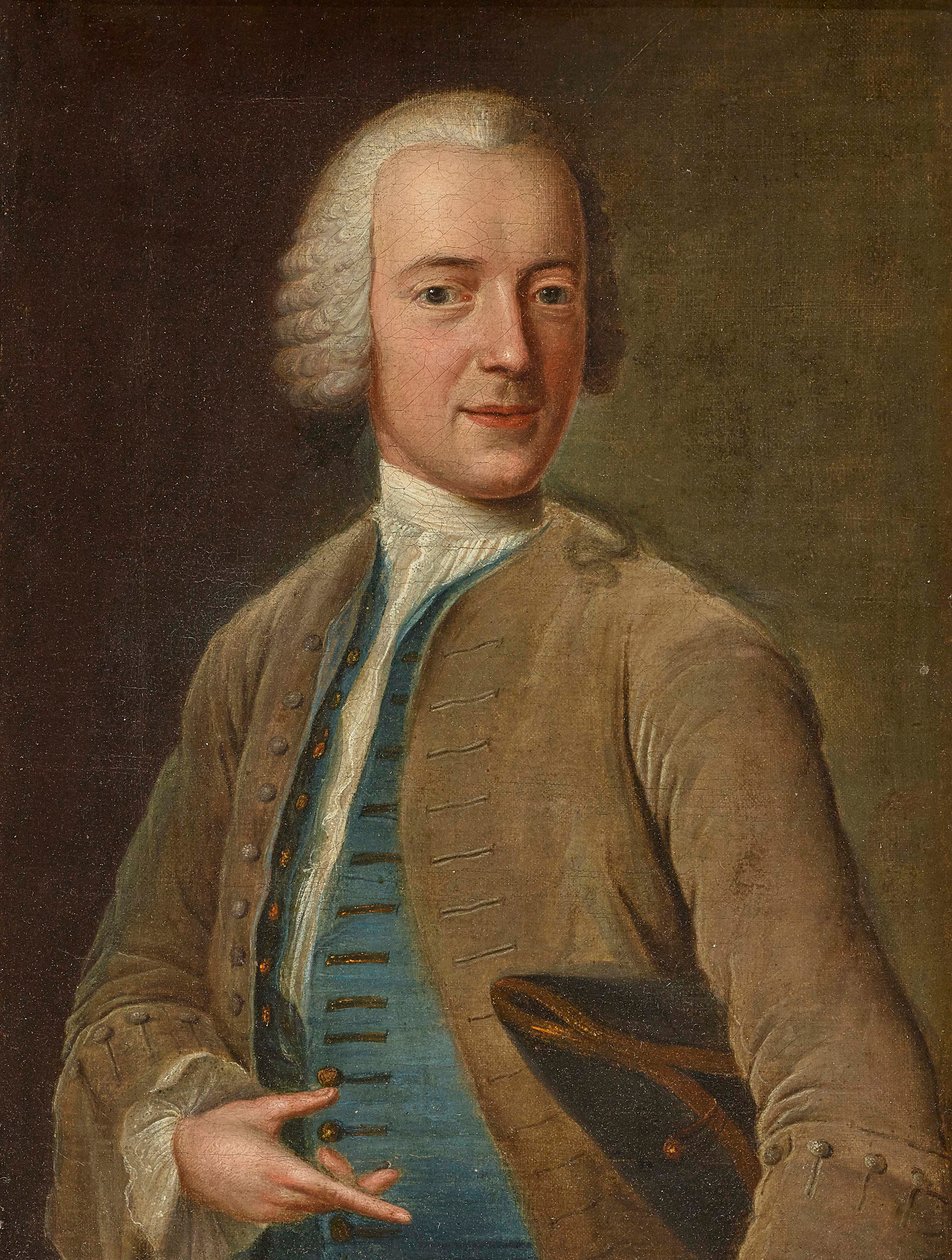 Självporträtt, ca 1744. av Johann Georg Ziesenis the Younger