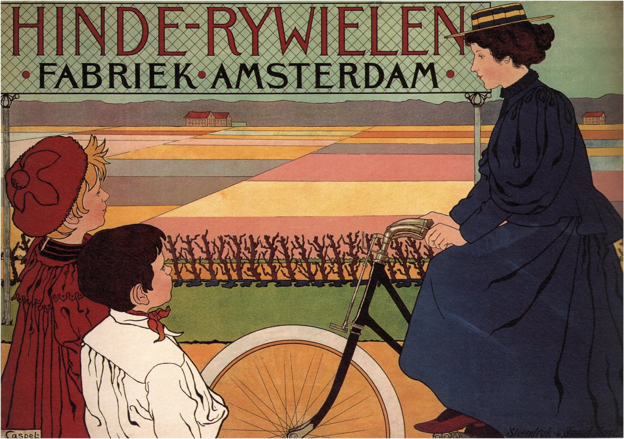 Hinde Bicycle Factory Amsterdam, 1896 av Johann Georg van Caspel