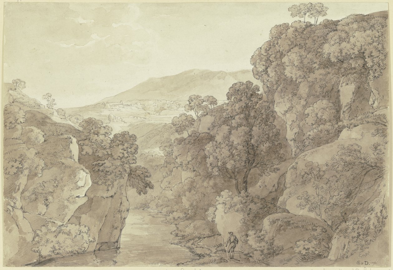 Område nära Subiaco av Johann Georg von Dillis