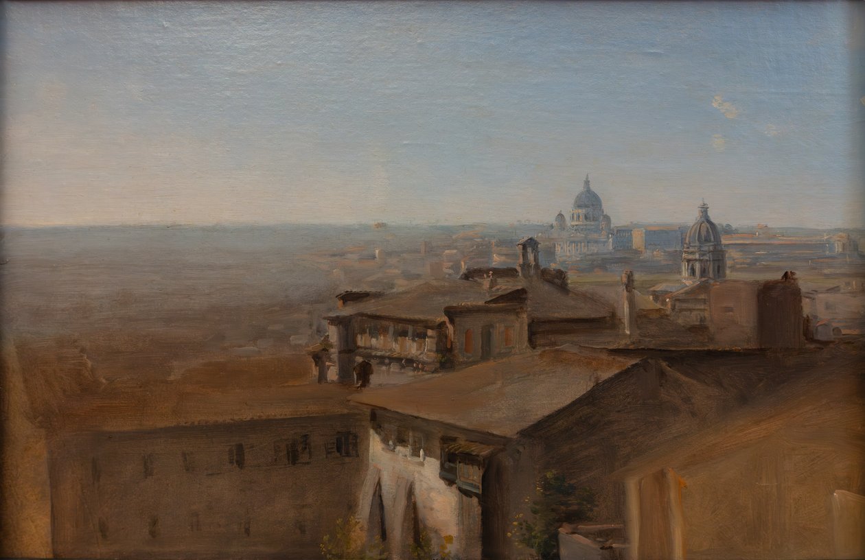 Utsikt över Peterskyrkan från Villa Malta av Johann Georg von Dillis