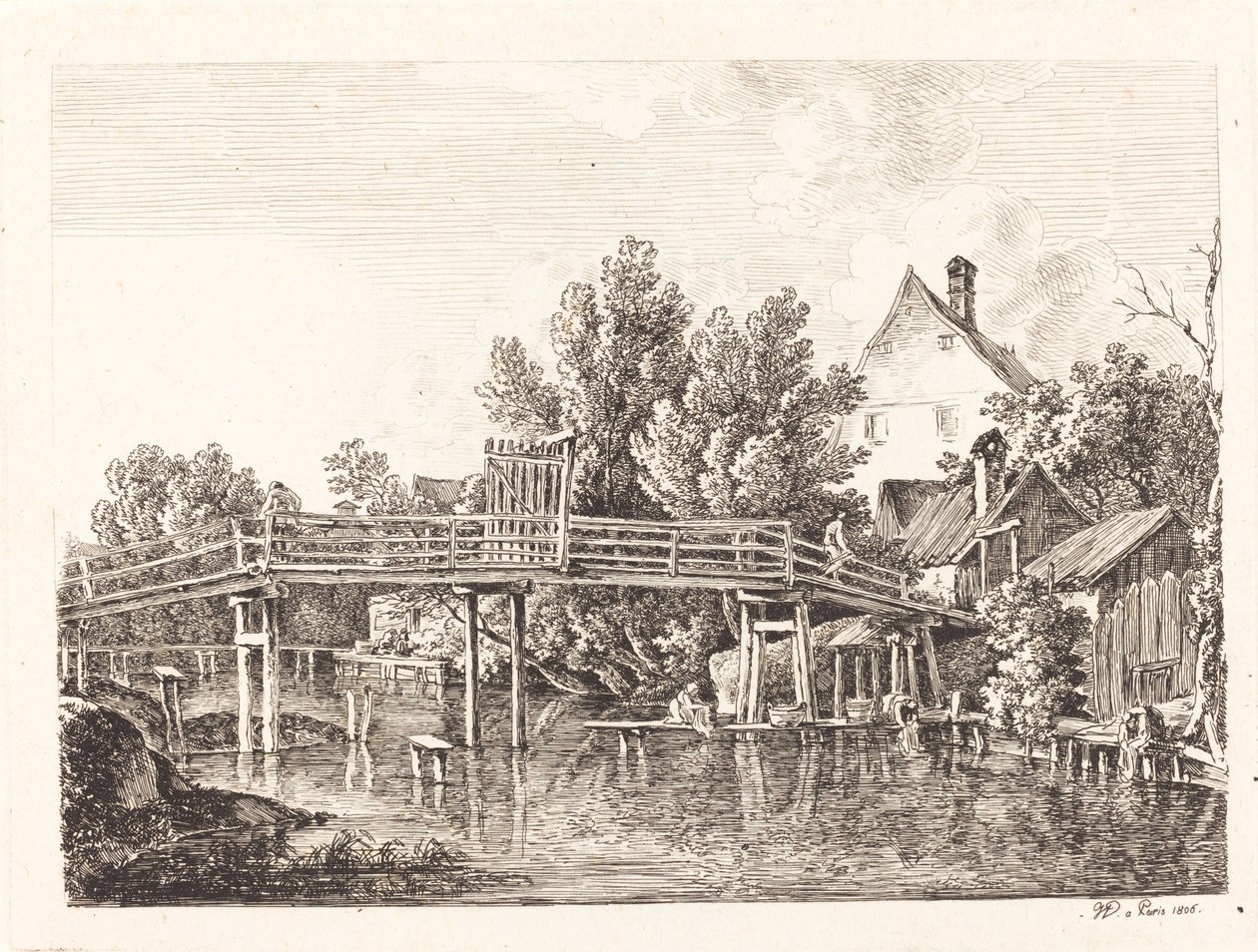 Den lilla Isar-spången av Johann Georg von Dillis