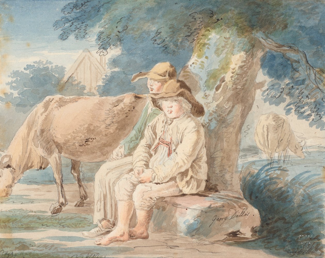 Pojkar under ett träd av Johann Georg von Dillis