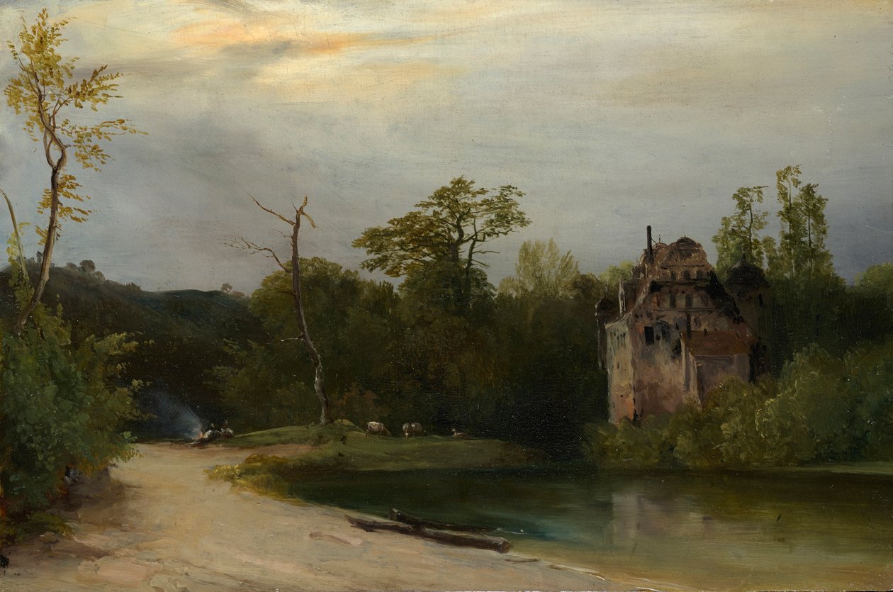 Parkland tidigt på morgonen av Johann Georg von Dillis