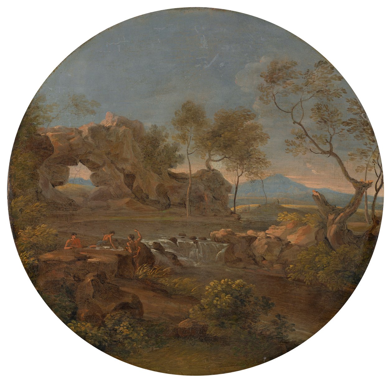 Sydligt landskap med klippbåge av Johann Georg von Dillis