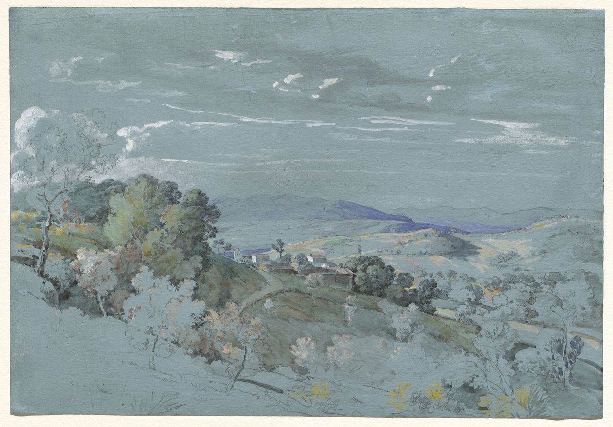 Umbriens kullar nära Perugia av Johann Georg von Dillis