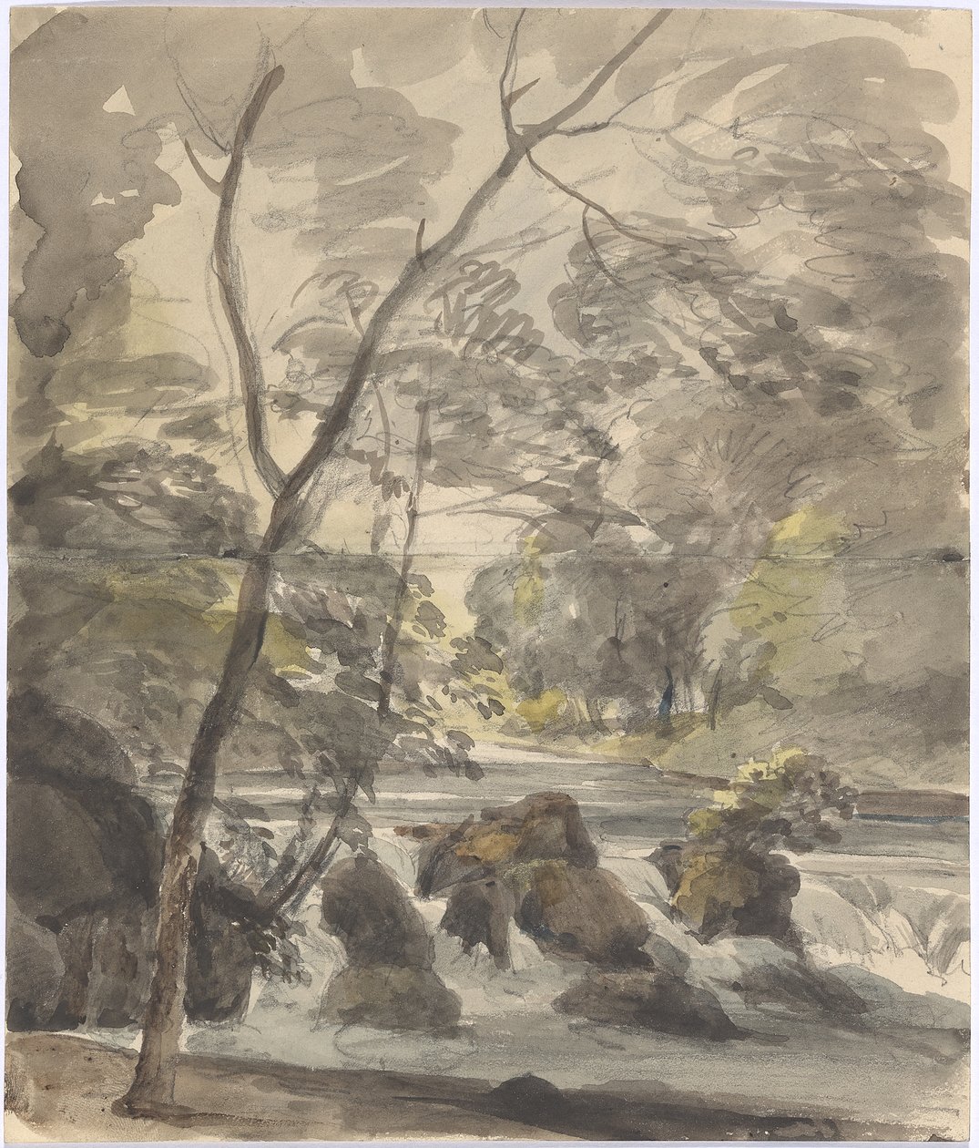 Vattenfallet i den engelska trädgården av Johann Georg von Dillis