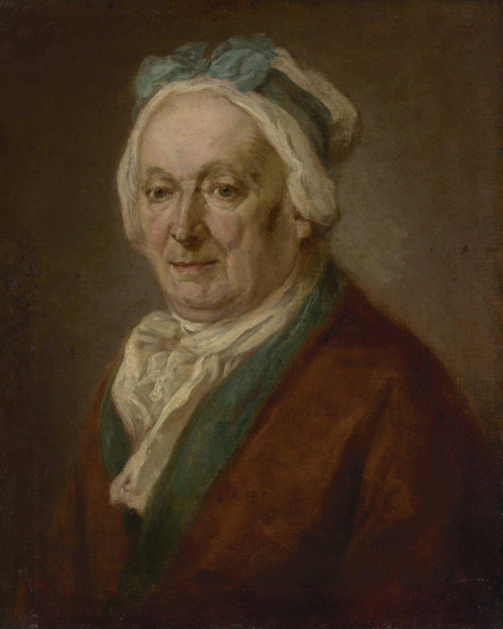 Porträtt av en man med sömnhuvud av Johann Georg von Edlinger