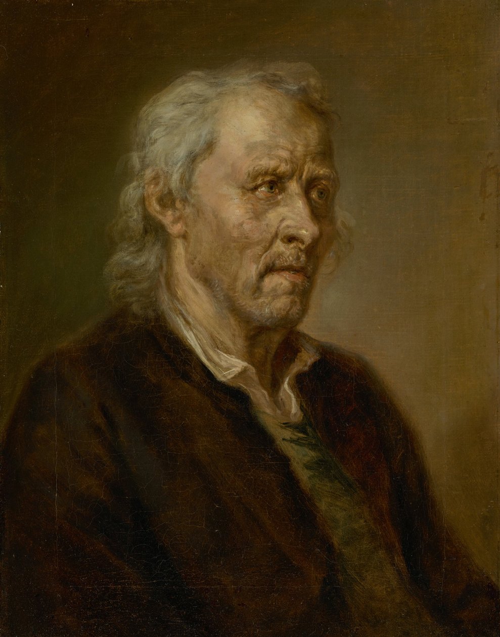 Porträtt av en gammal man med vitt hår av Johann Georg von Edlinger