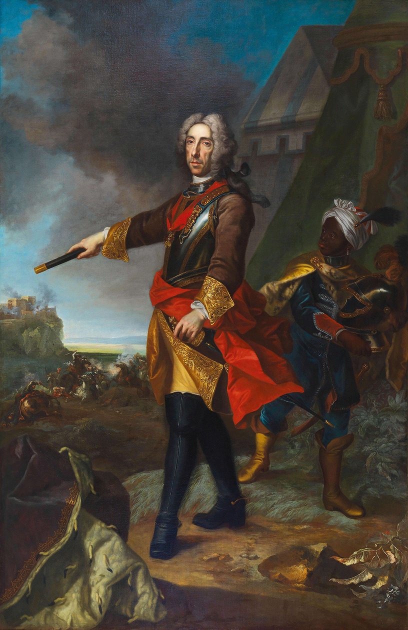 Porträtt av prins Eugen av Savojen 1663-1736. av Johann Gottfried Auerbach