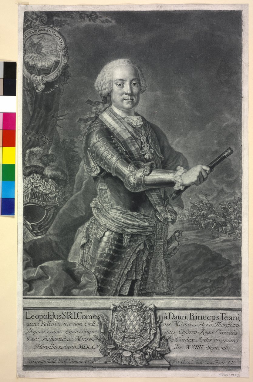 Leopold greve Daun av Johann Gottfried Haid