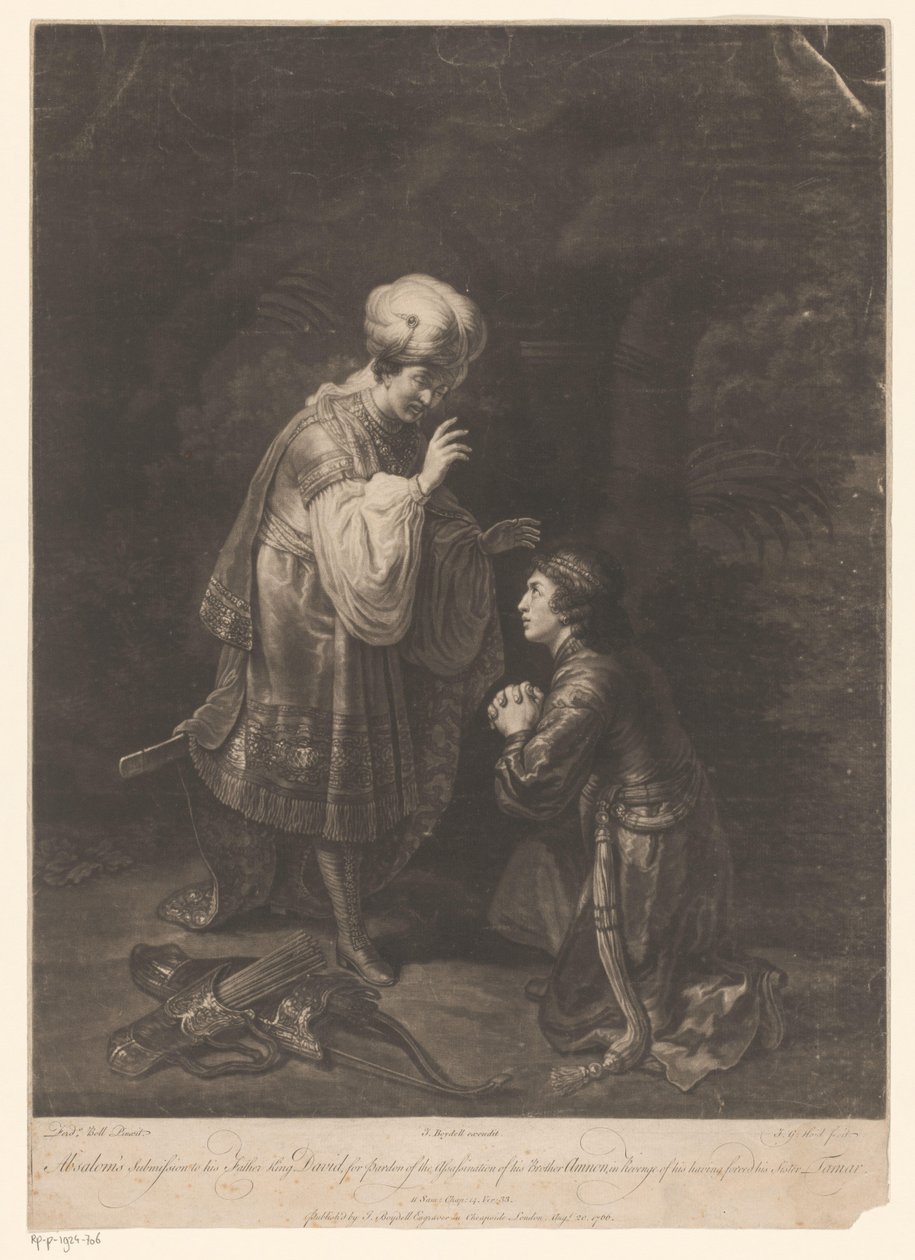 Davids och Absaloms försoning av Johann Gottfried Haid