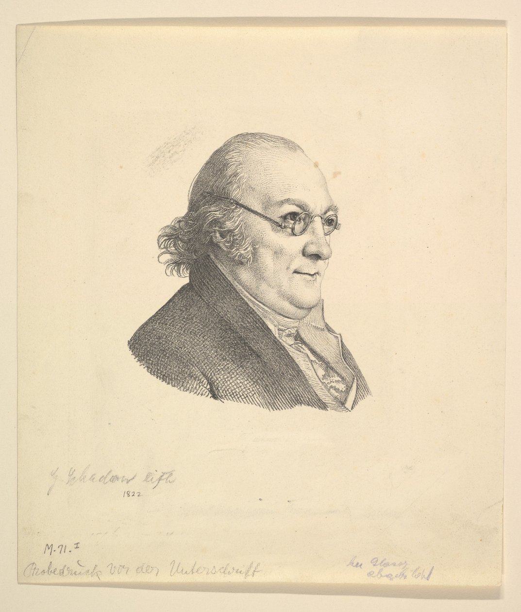 Porträtt av Siegmund Wilhelm Wohlbruck 1762-1834.n.d. av Johann Gottfried Schadow