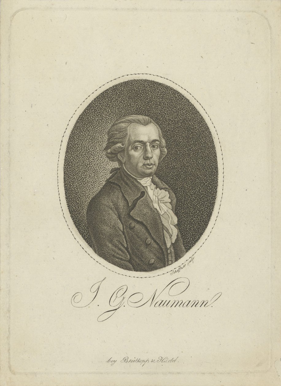 Porträtt av kompositören Johann Gottlieb Naumann 1741-1801 , ca. 1800. av Johann Gottfried Scheffner