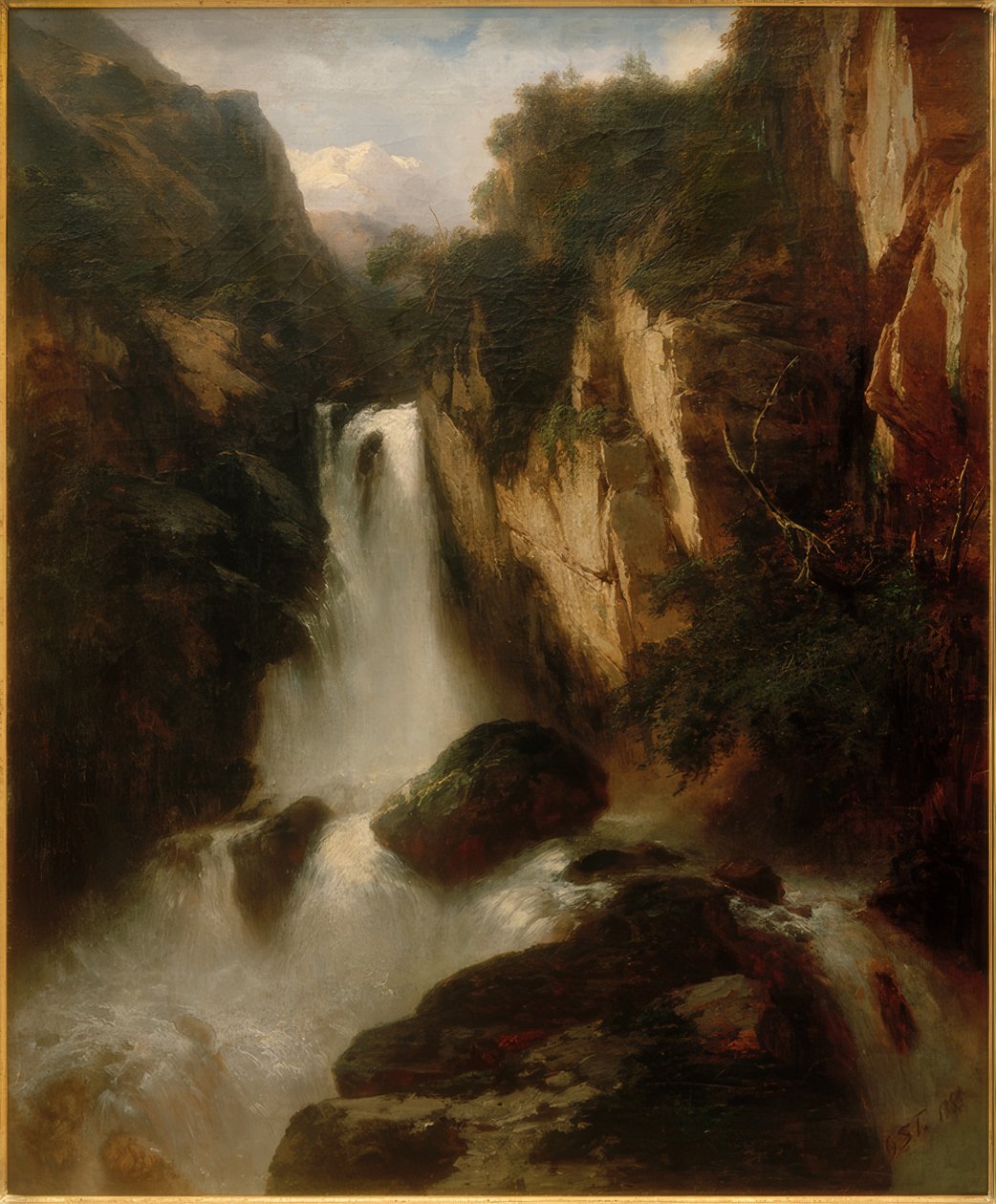 Vattenfall i de höga bergen av Johann Gottfried Steffan