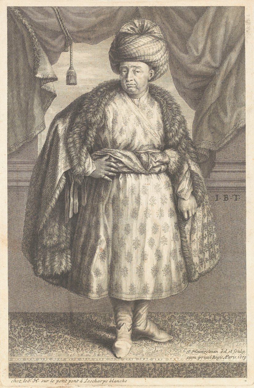 Porträtt av Jean-Baptiste Tavernier (1605-1689) av Johann Hainzelmann