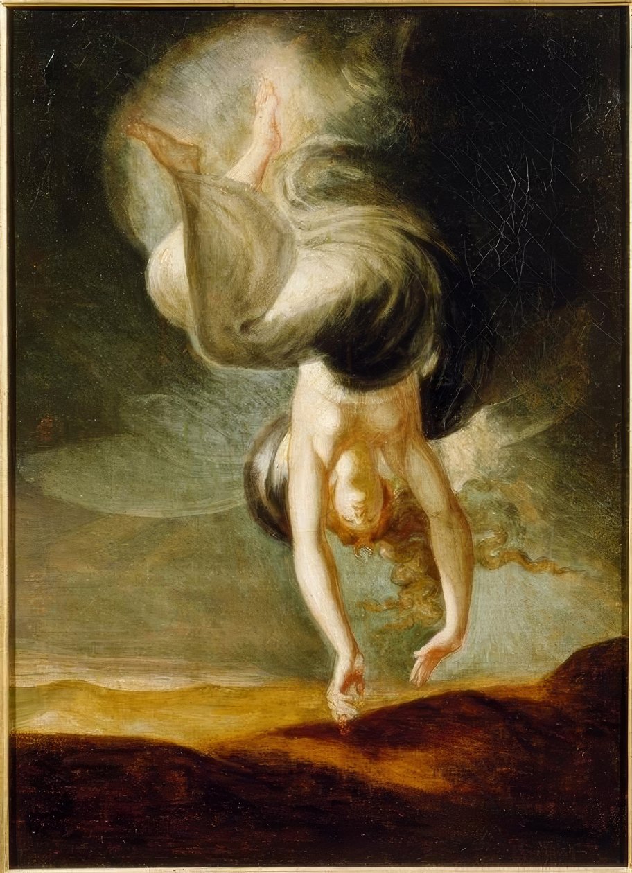 Titania hittar den magiska ringen på stranden av Johann Heinrich Füssli
