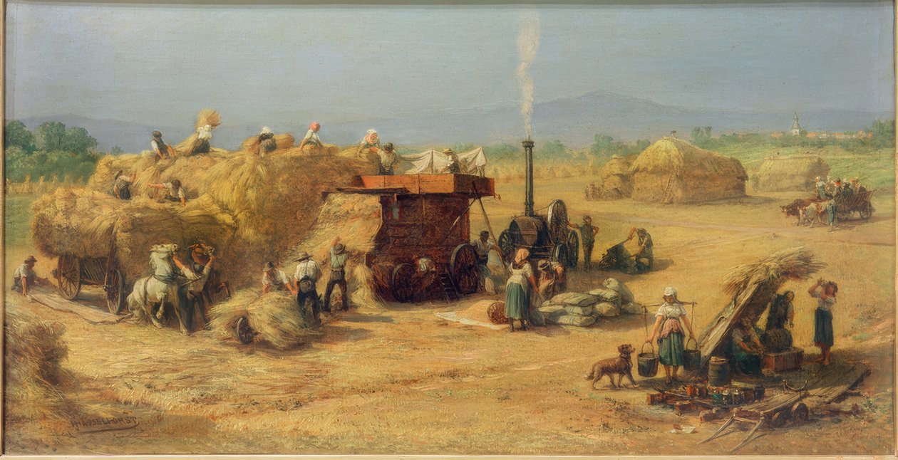 Skörd nära Praunheim av Johann Heinrich Hasselhorst