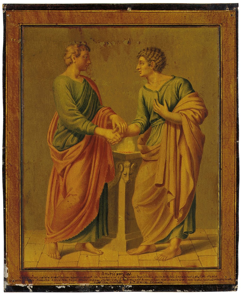 En allegori om vänskap, 1789 av Johann Heinrich Lips